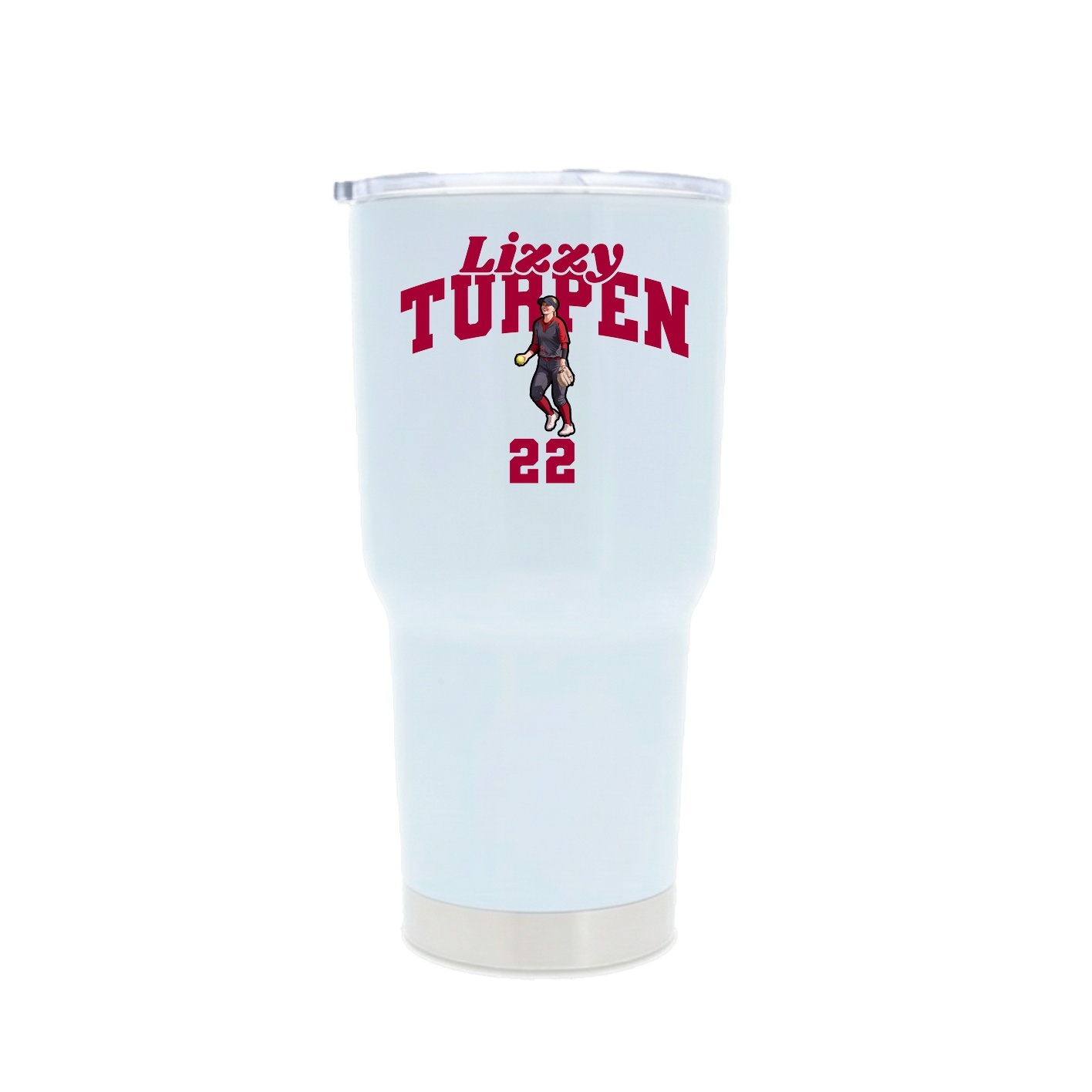 30oz Stainless Steel Tumbler — Signature Arch in White