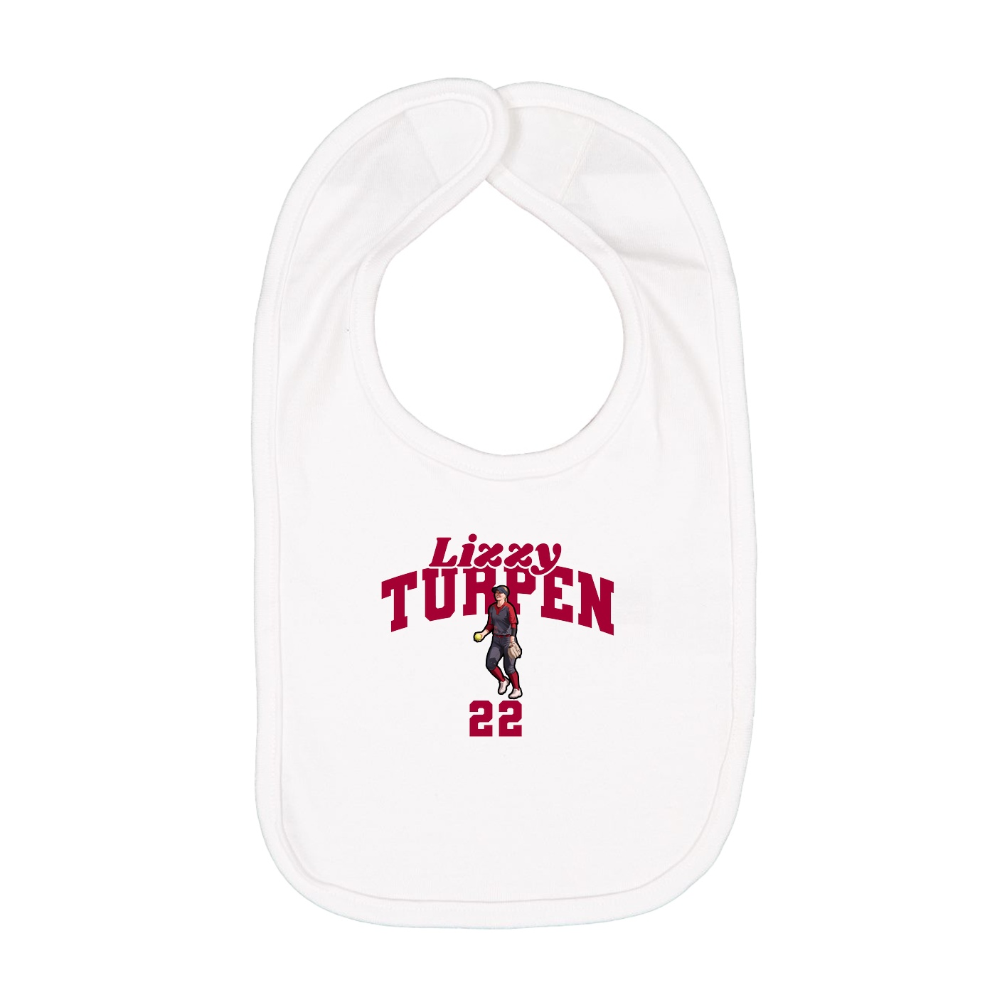 Infant Bib — Signature Arch in White