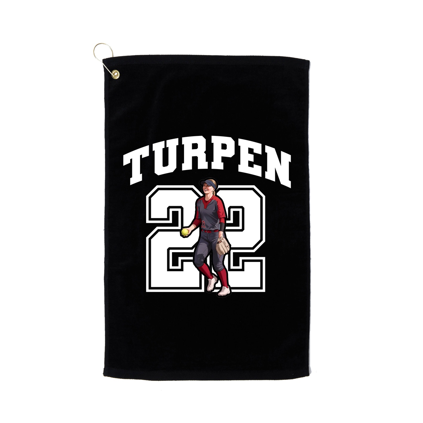 Golf Towel — Number in Black