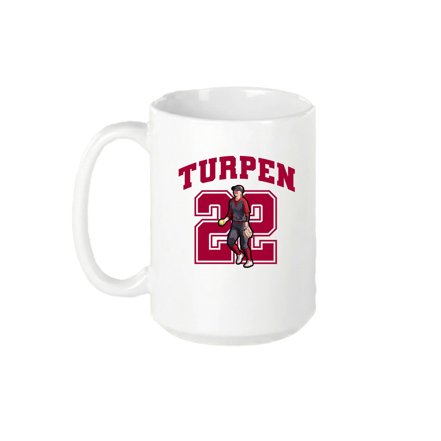 15oz Coffee Mug — Number in White