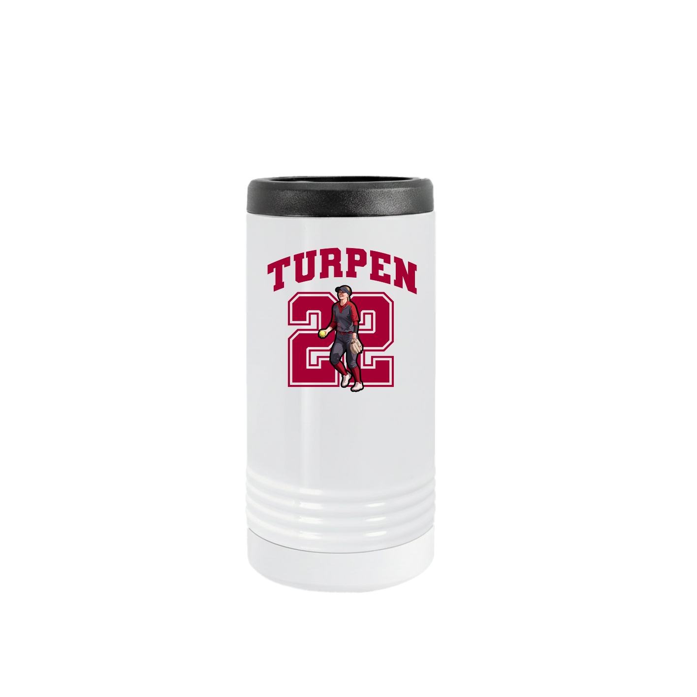 Slim Beverage Holder — Number in White