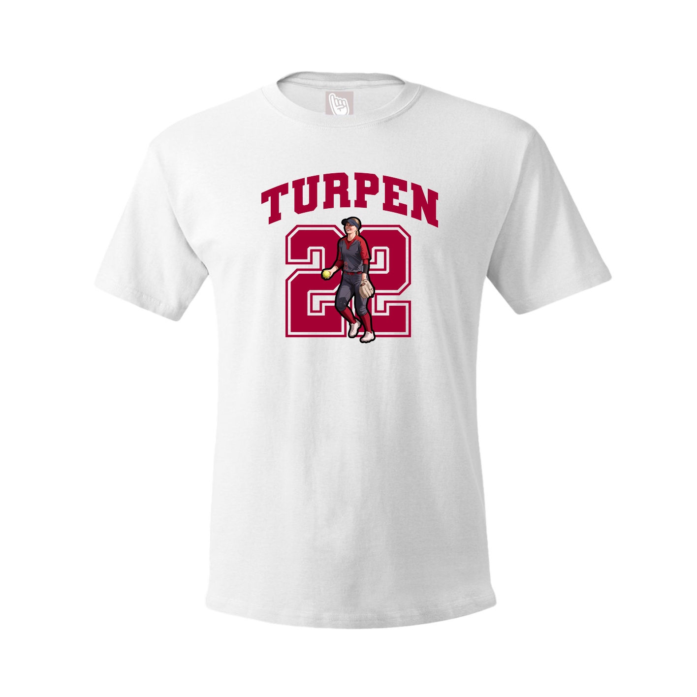 Youth Tee — Number in White