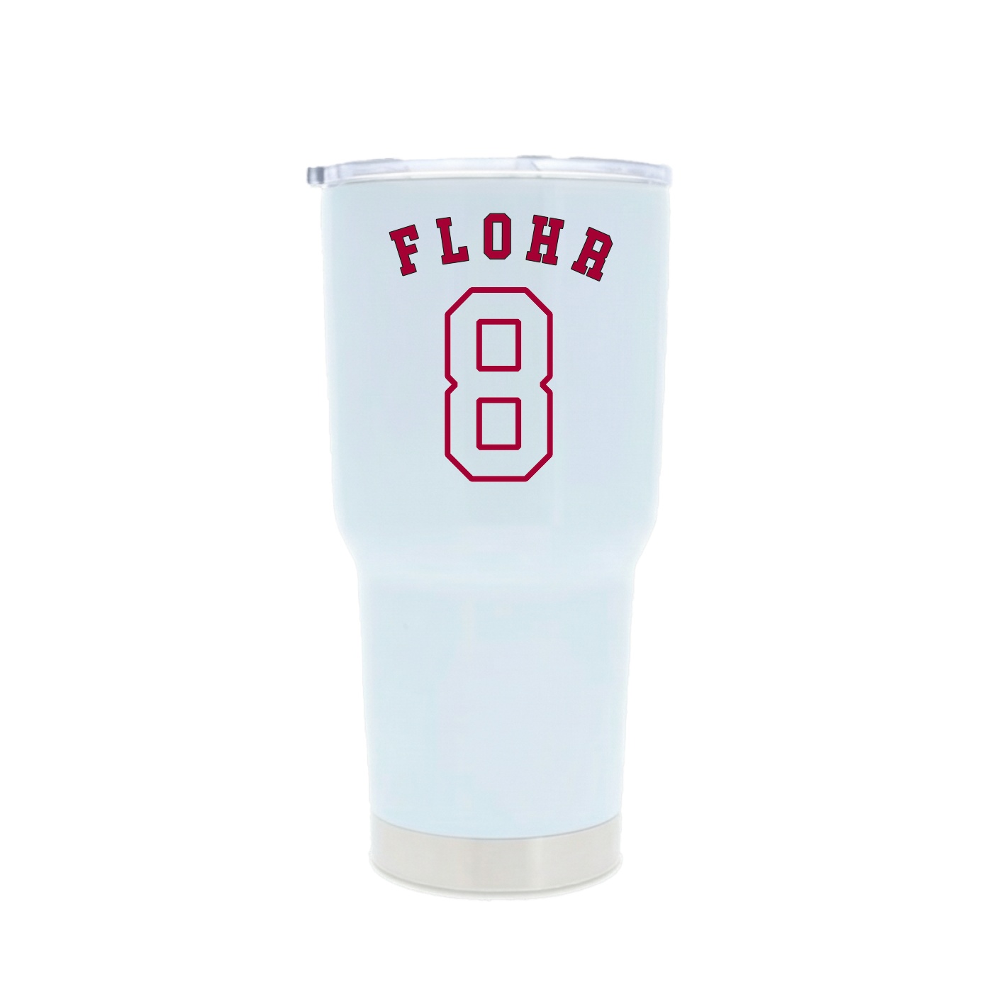 30oz Stainless Steel Tumbler — Shirsey Arch in White