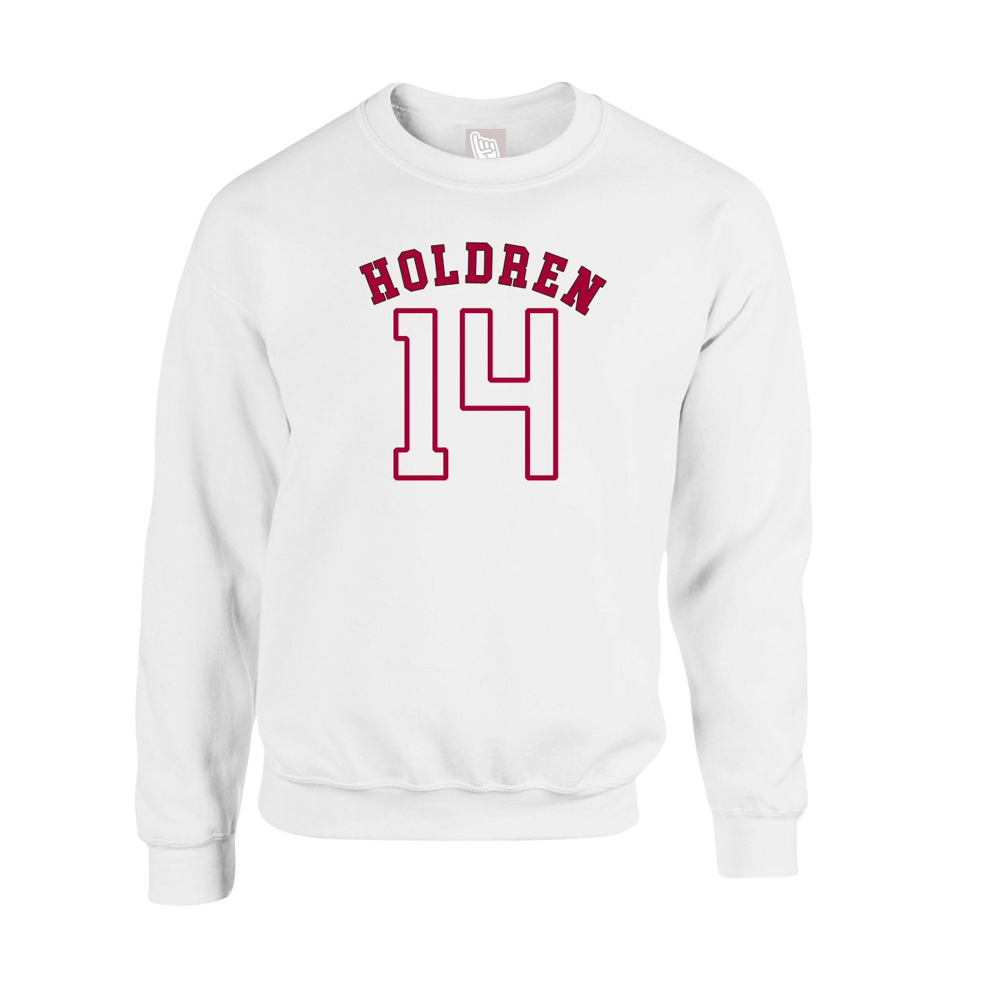 Fleece Crew — Shirsey Arch in White