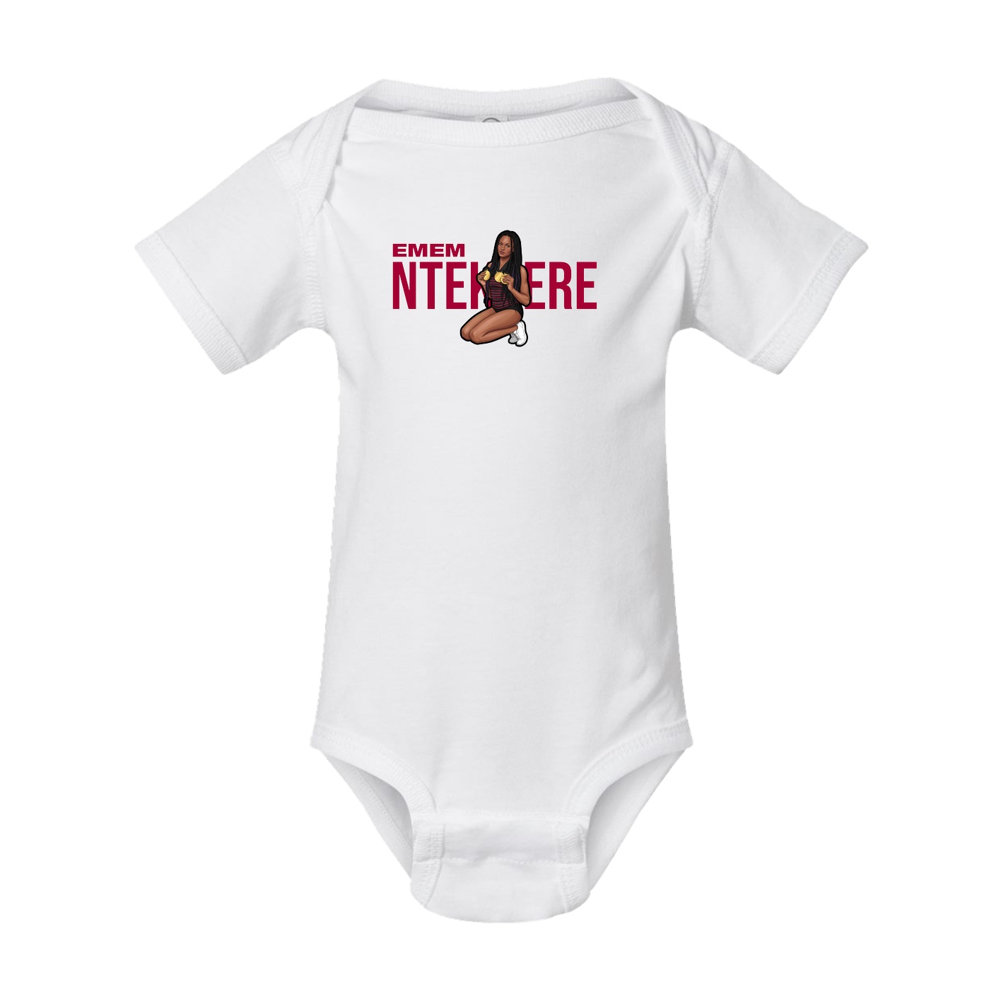 Baby Onesie — Player Name in White