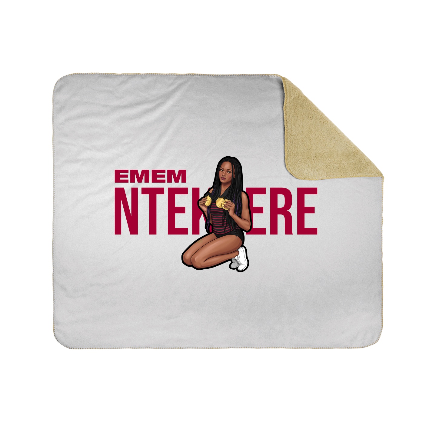 Throw Blanket — Player Name in White