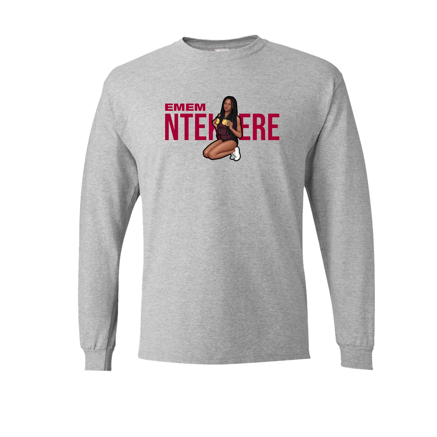 Long Sleeve Tee — Player Name in Grey