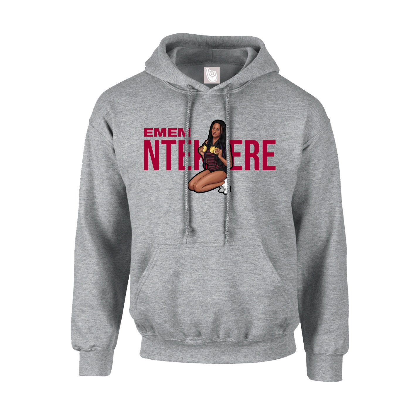 Hoodie — Player Name in Grey
