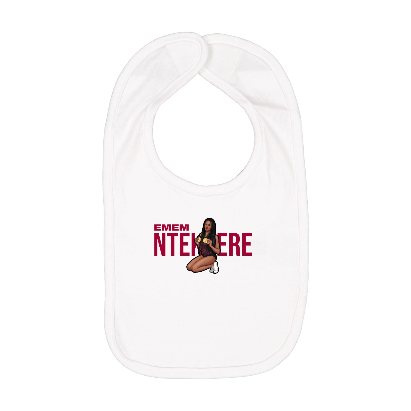 Infant Bib — Player Name in White
