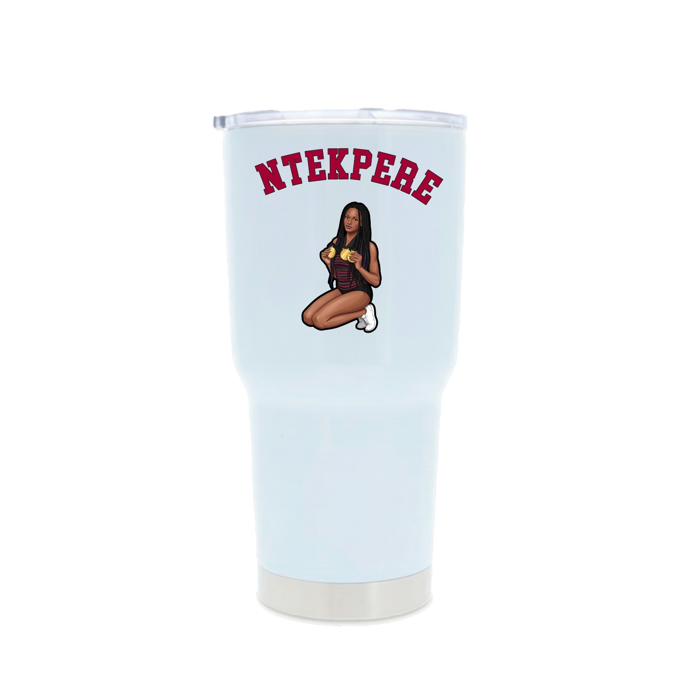 30oz Stainless Steel Tumbler — Shirsey Arch in White