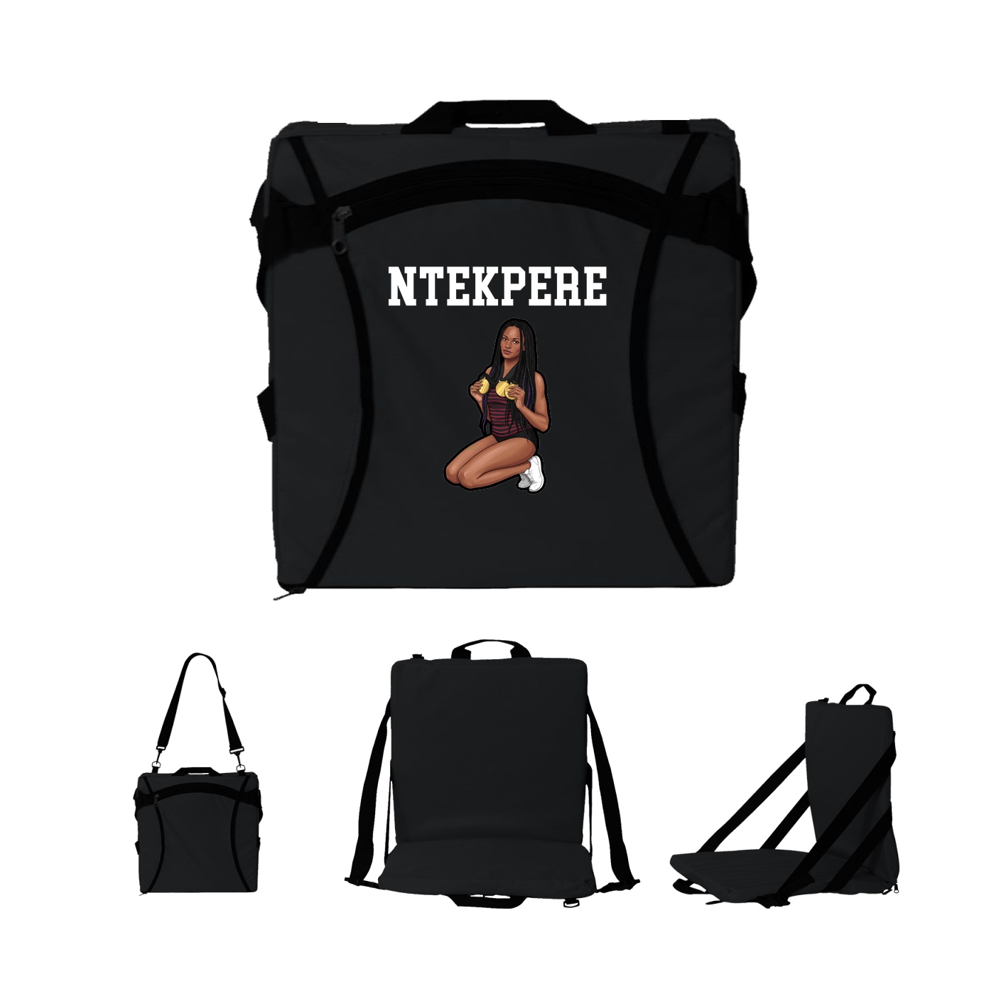 Folding Stadium Seat — Shirsey in Black