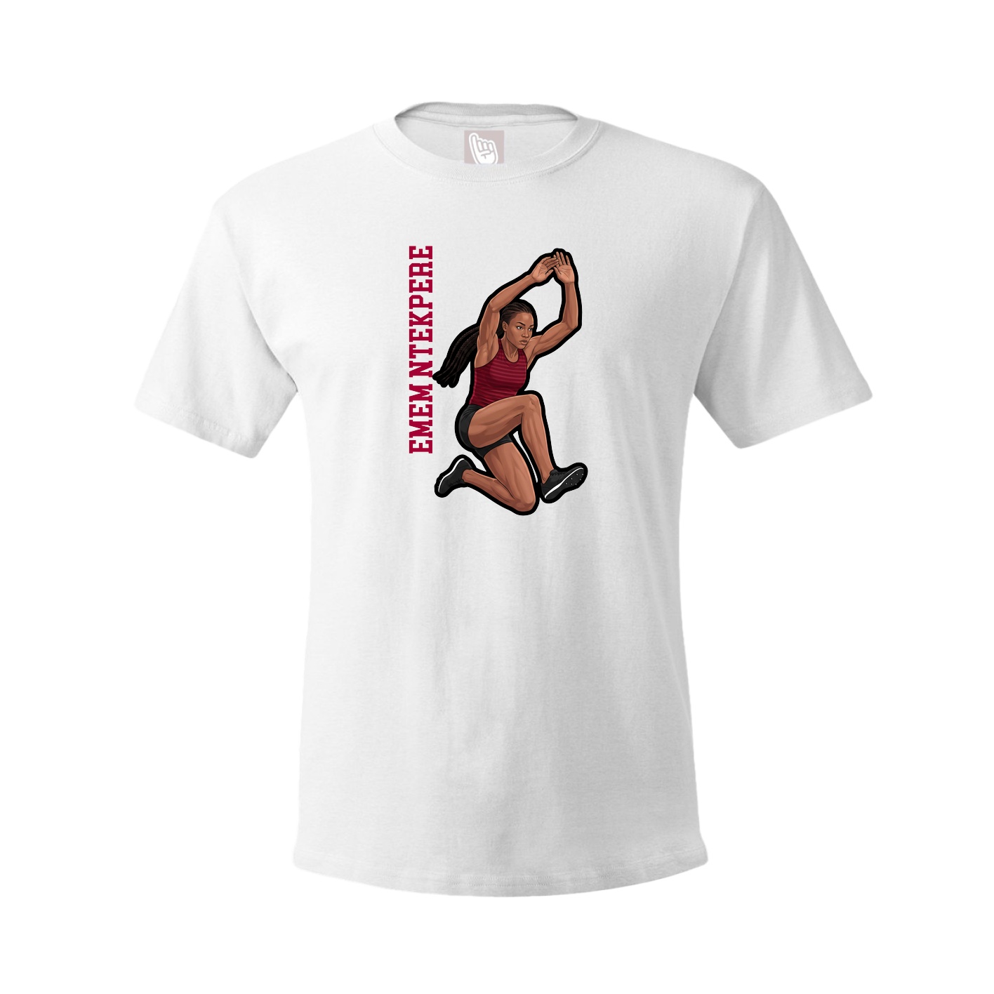 Youth Tee — Name Vertical in White