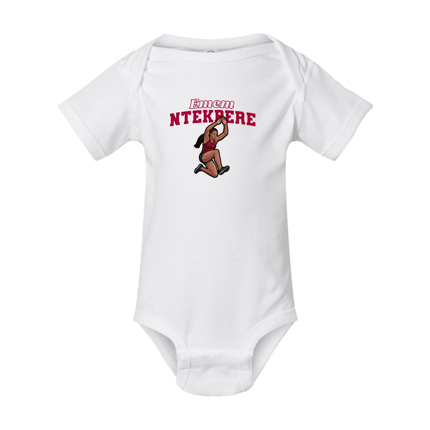 Baby Onesie — Name Arch in White