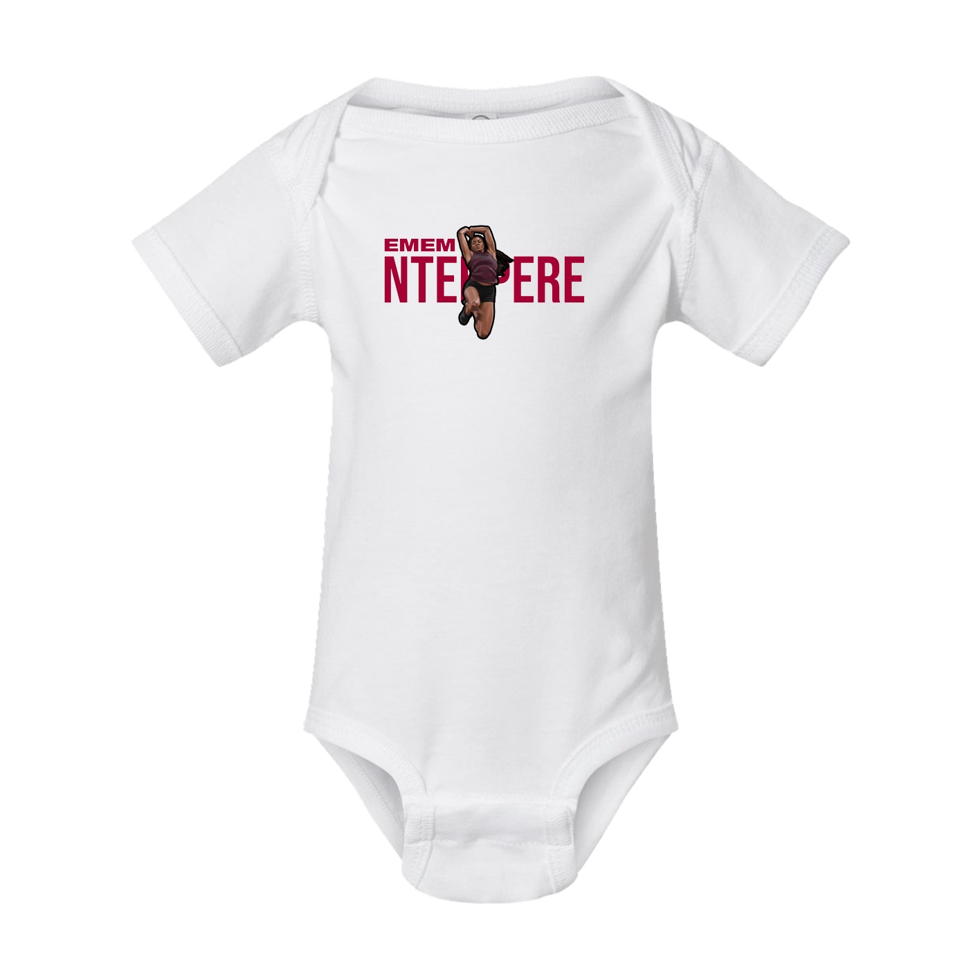 Baby Onesie — Player Name in White