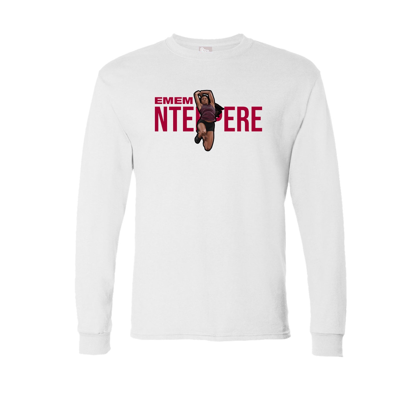 Long Sleeve Tee — Player Name in White