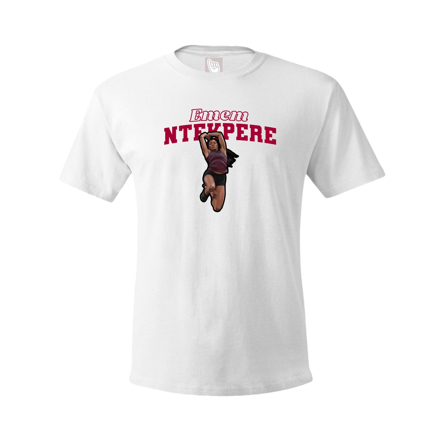 Youth Tee — Name Arch in White