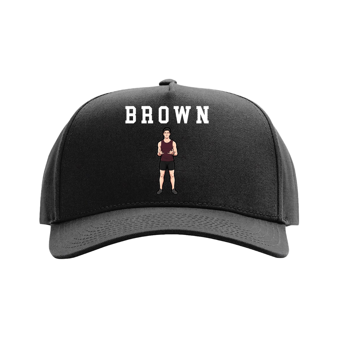 Full Fabric Five-Panel Champ Cap — Shirsey in Black