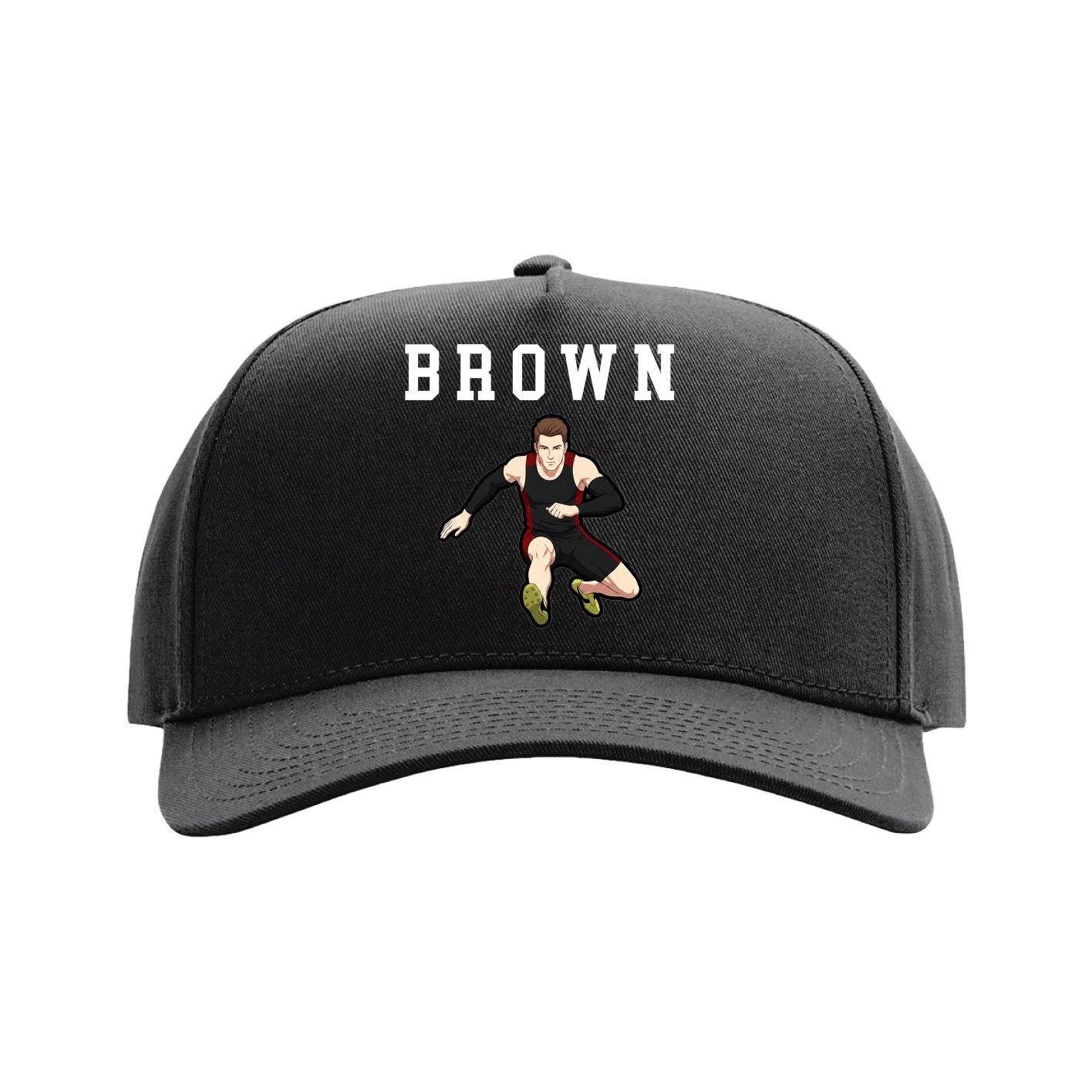 Full Fabric Five-Panel Champ Cap — Shirsey in Black