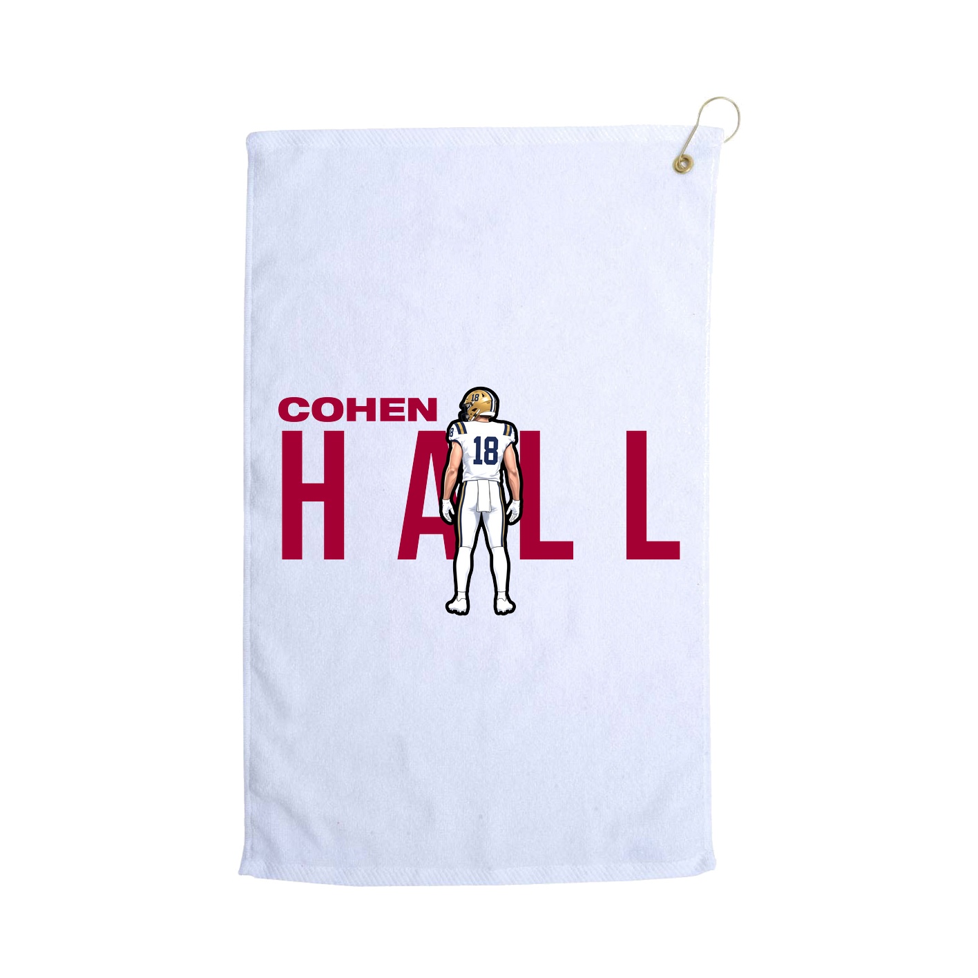 Golf Towel — Player Name in White