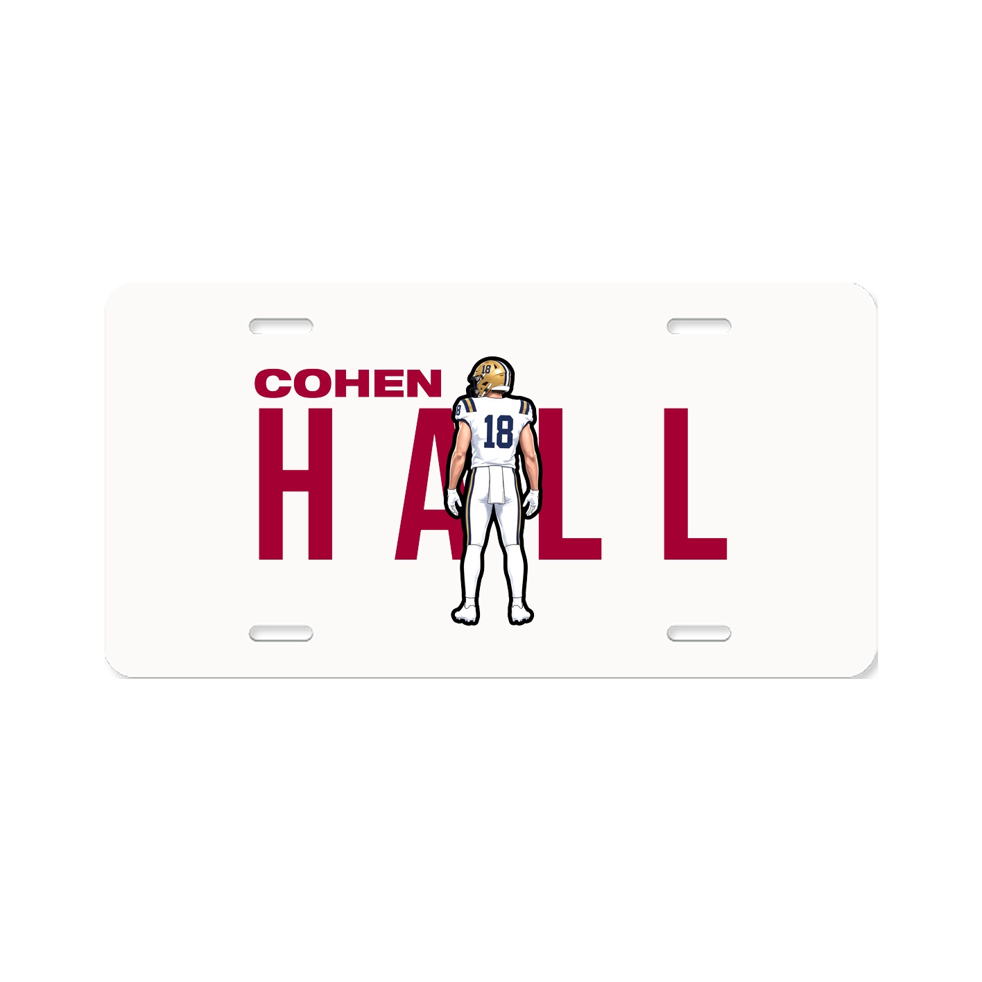License Plate — Player Name in Classic