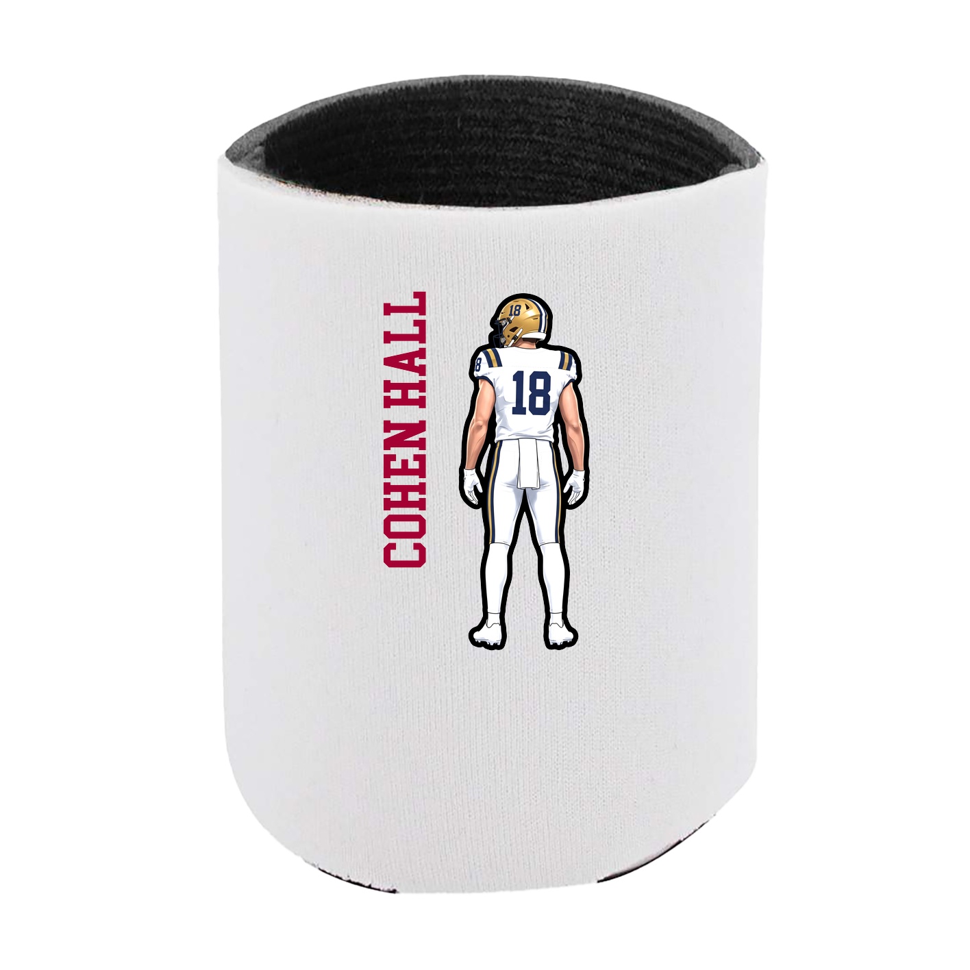 Can Holder — Name Vertical in White