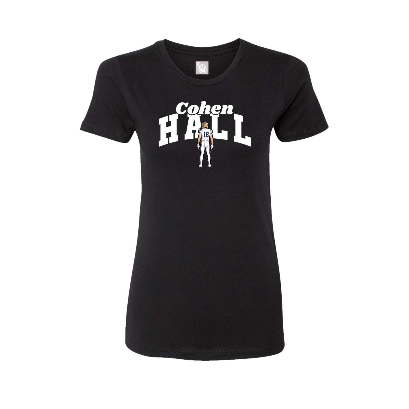 Fitted Women's Tee — Signature Arch in Black