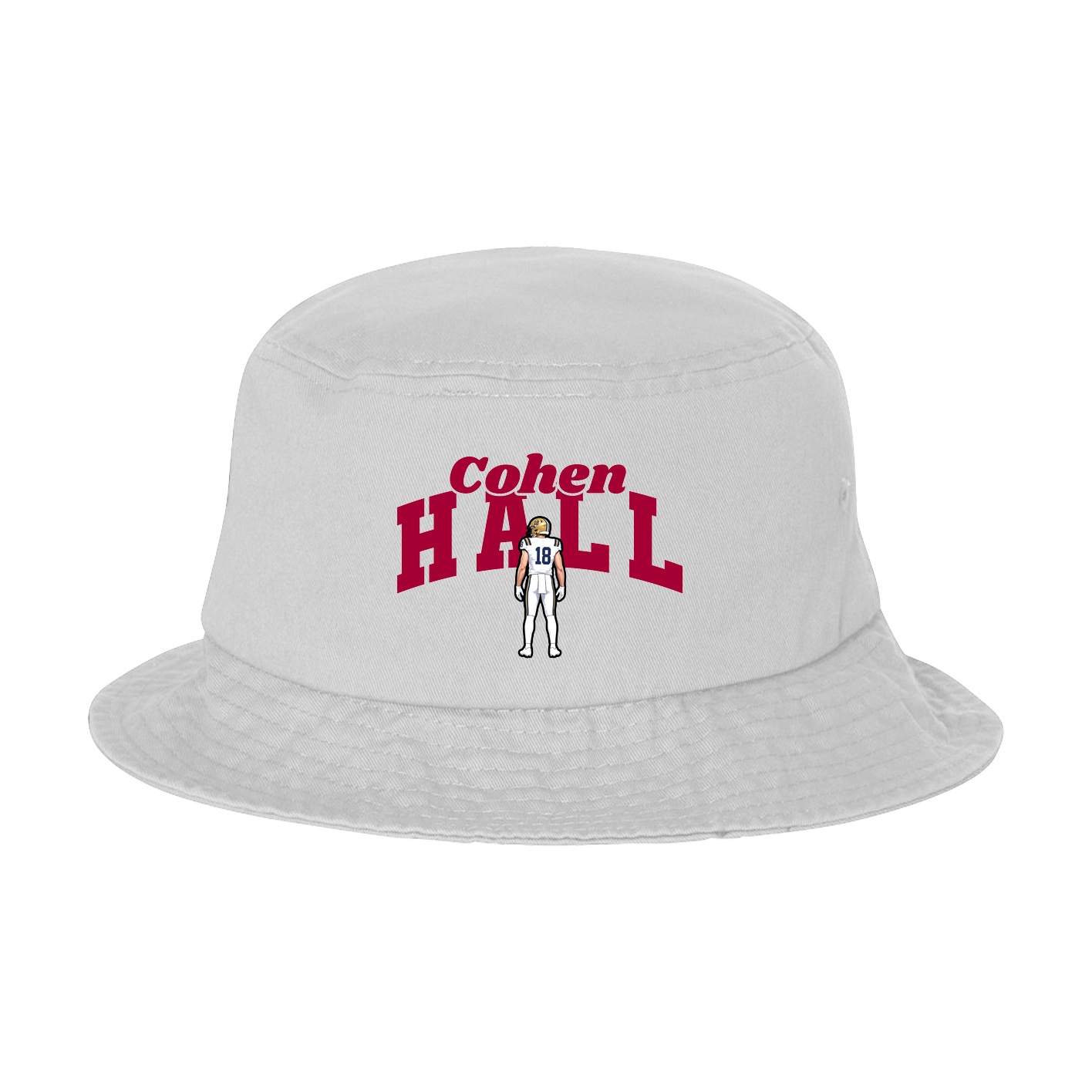 Bucket Cap — Signature Arch in White