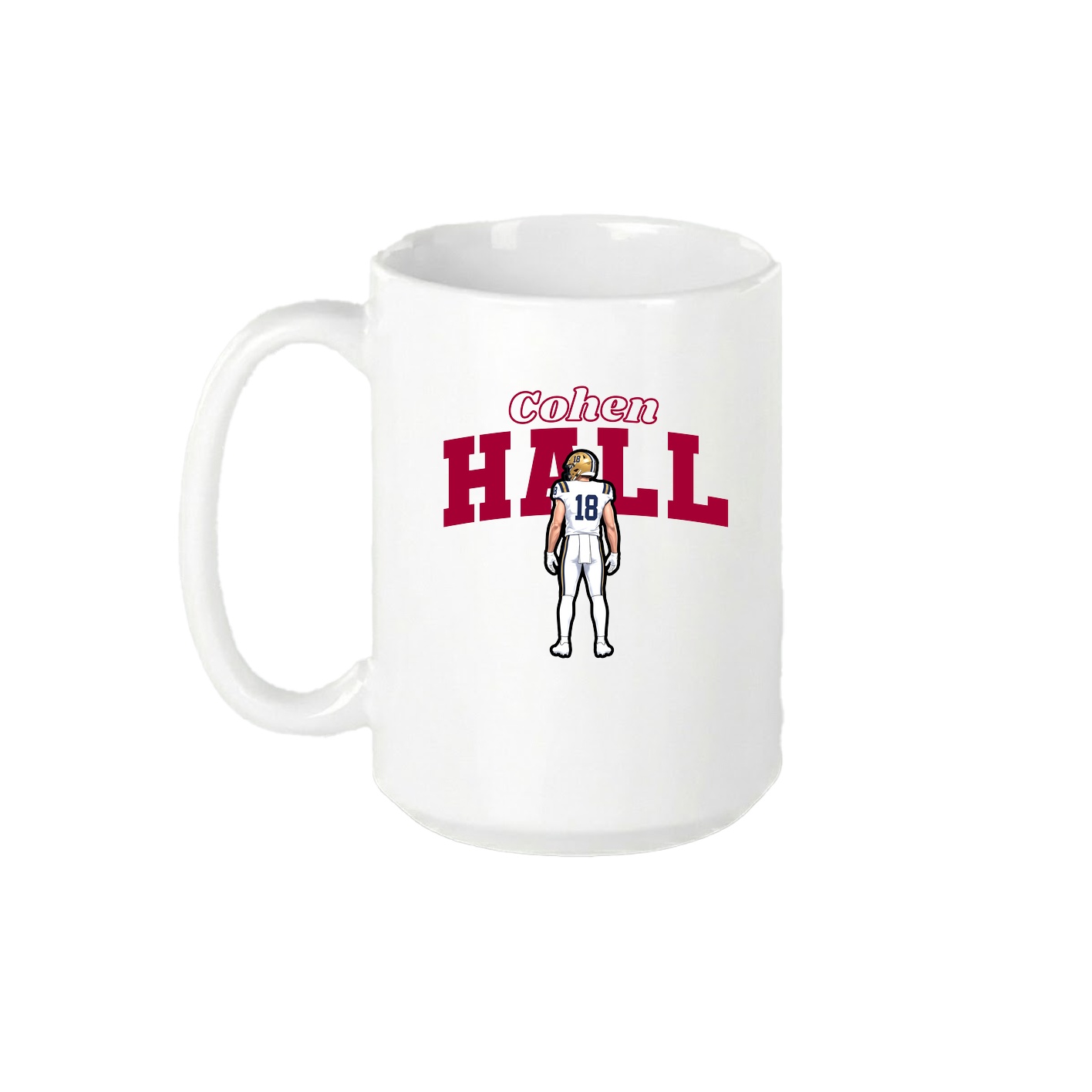 15oz Coffee Mug — Name Arch in White