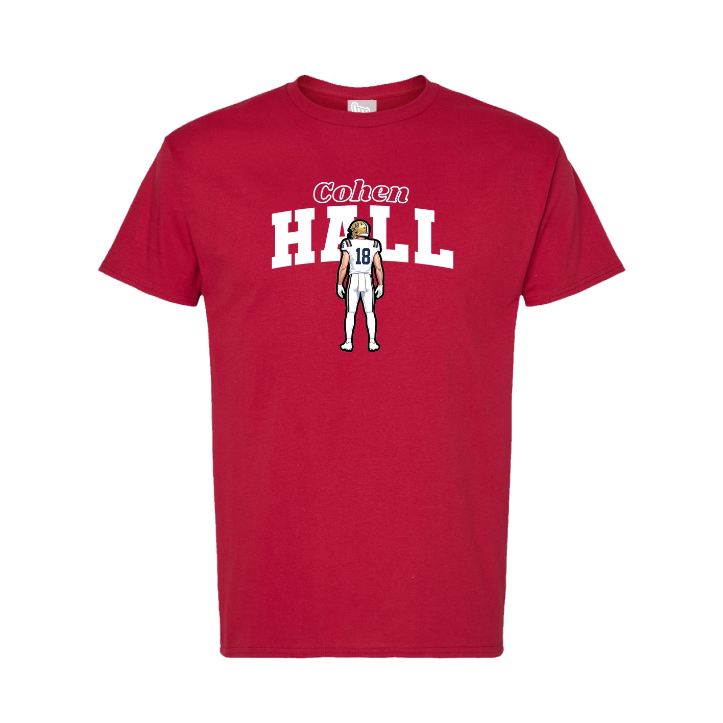 Tee — Name Arch in Crimson