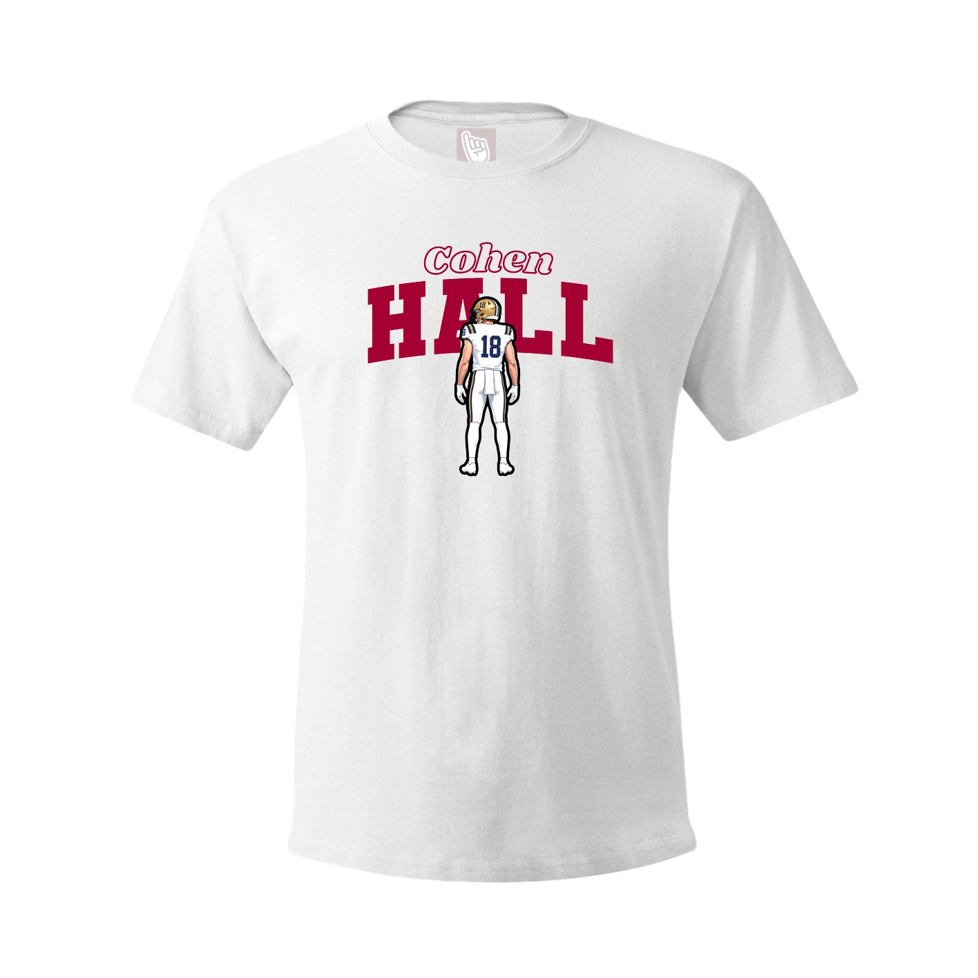 Youth Tee — Name Arch in White