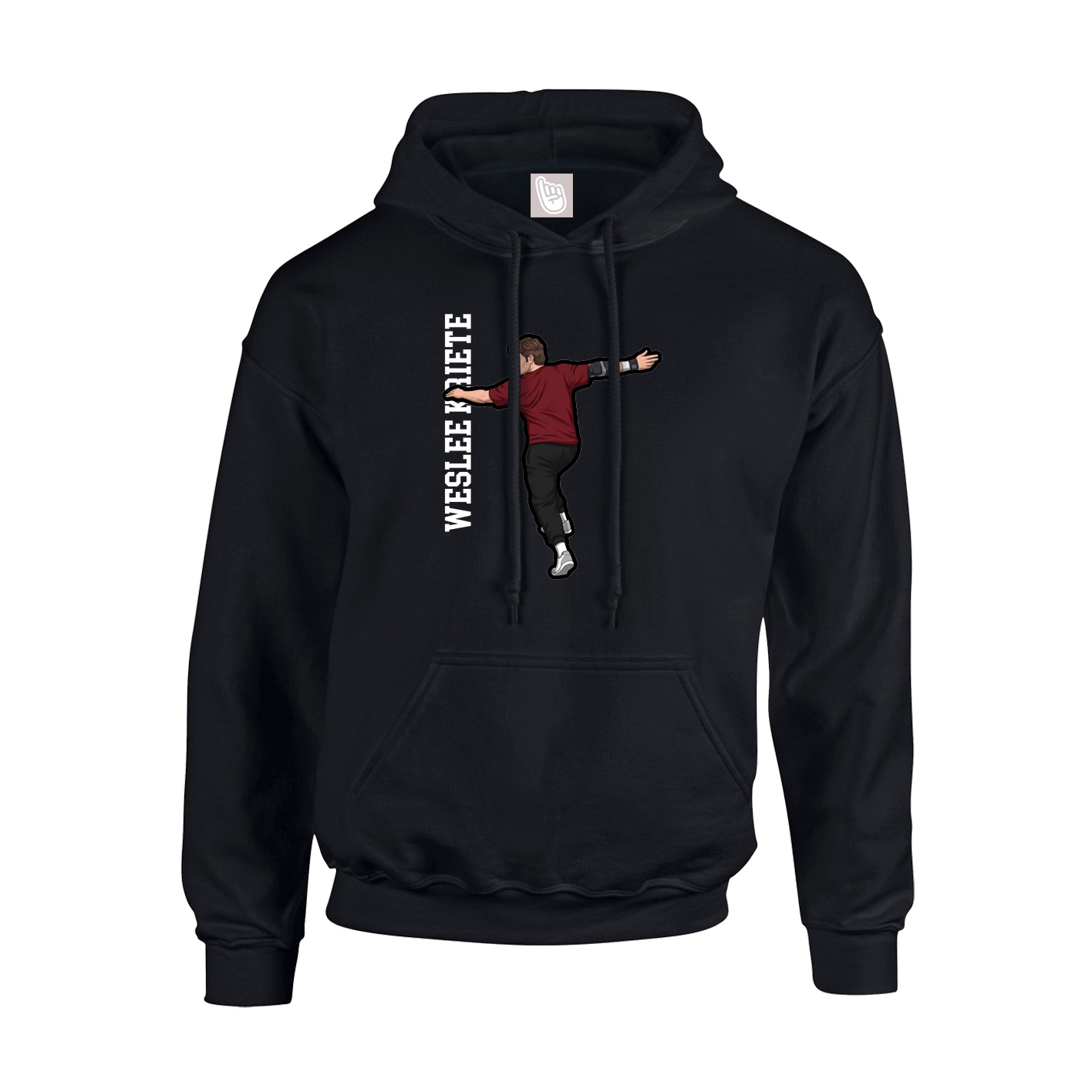 Hoodie — Name Vertical in Black