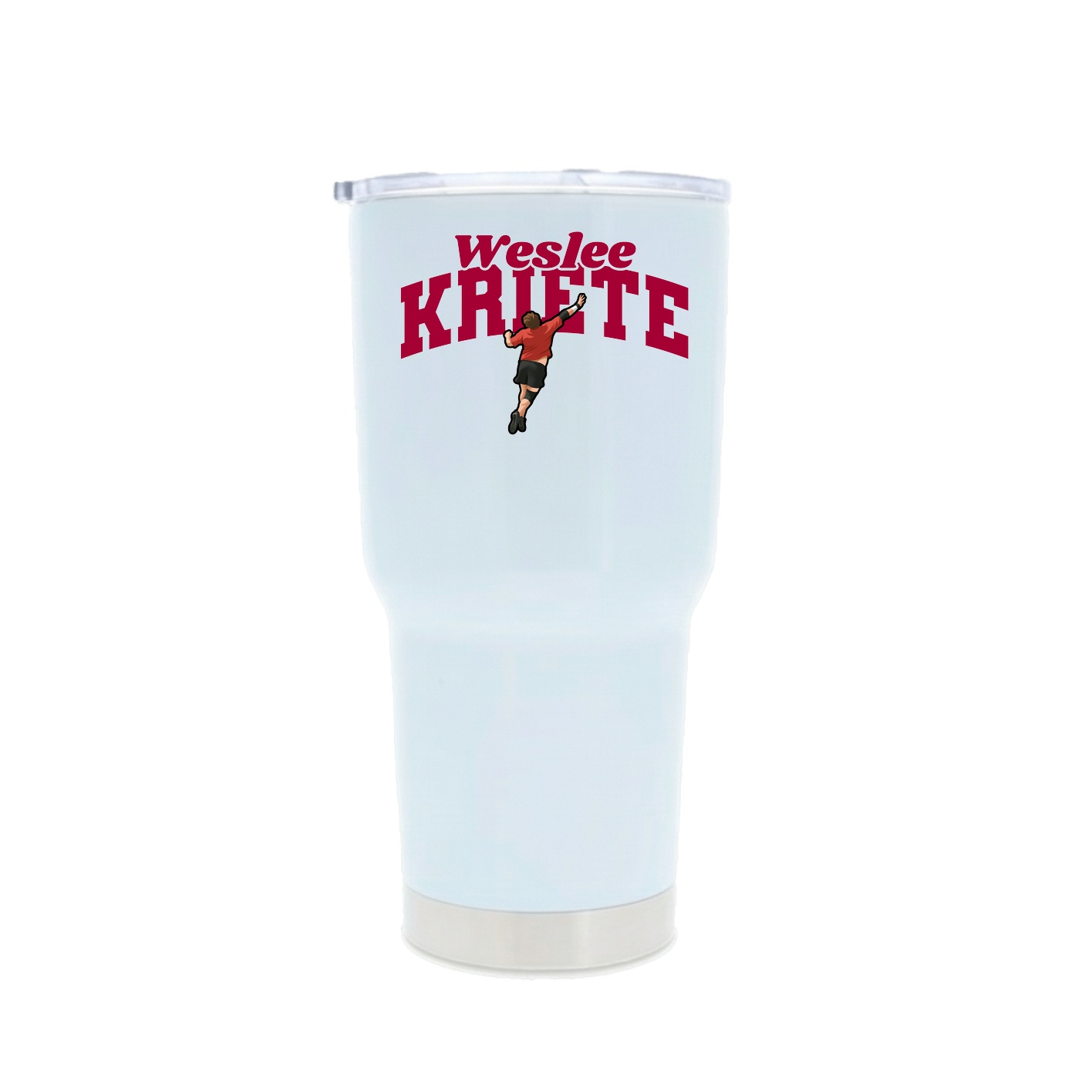 30oz Stainless Steel Tumbler — Signature Arch in White