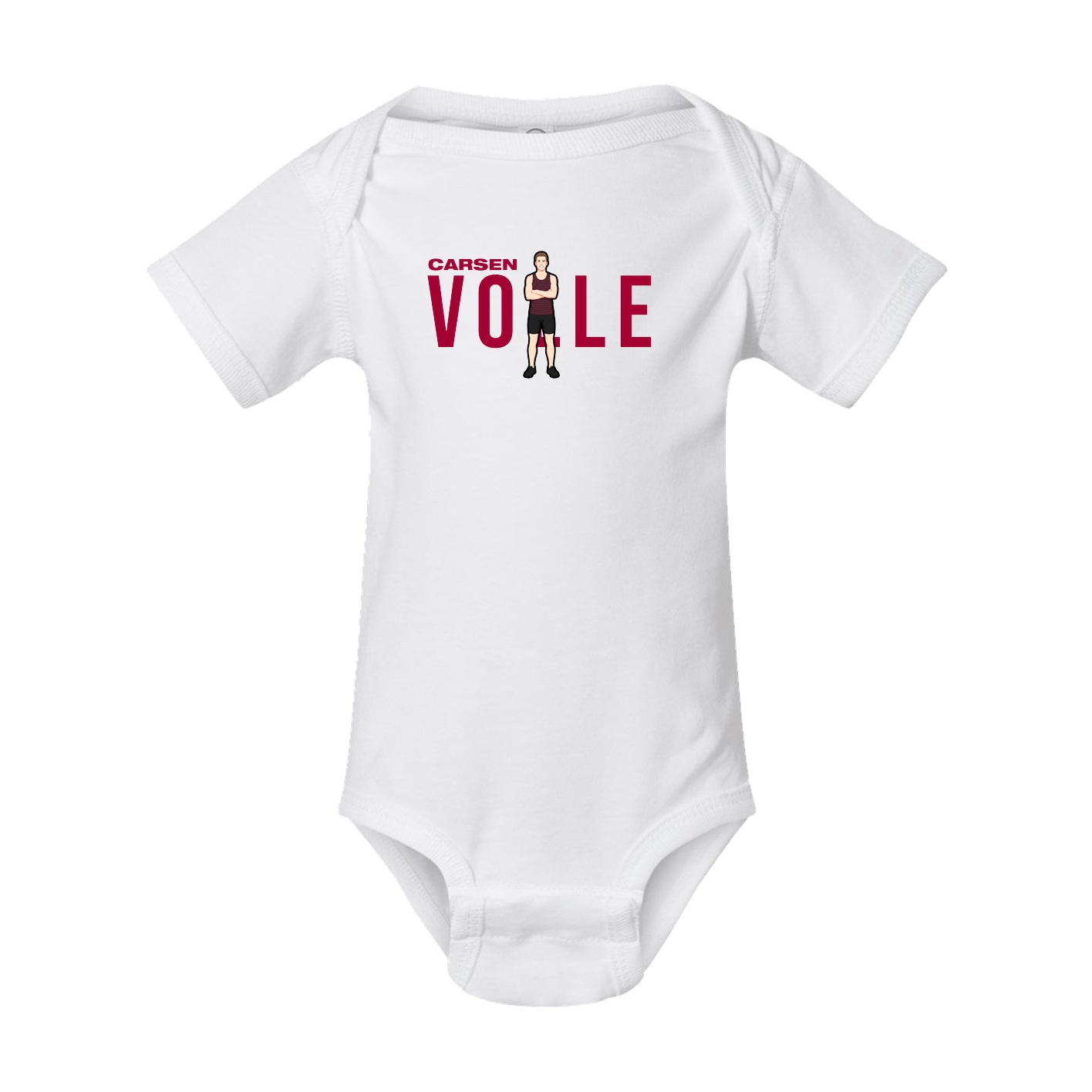 Baby Onesie — Player Name in White