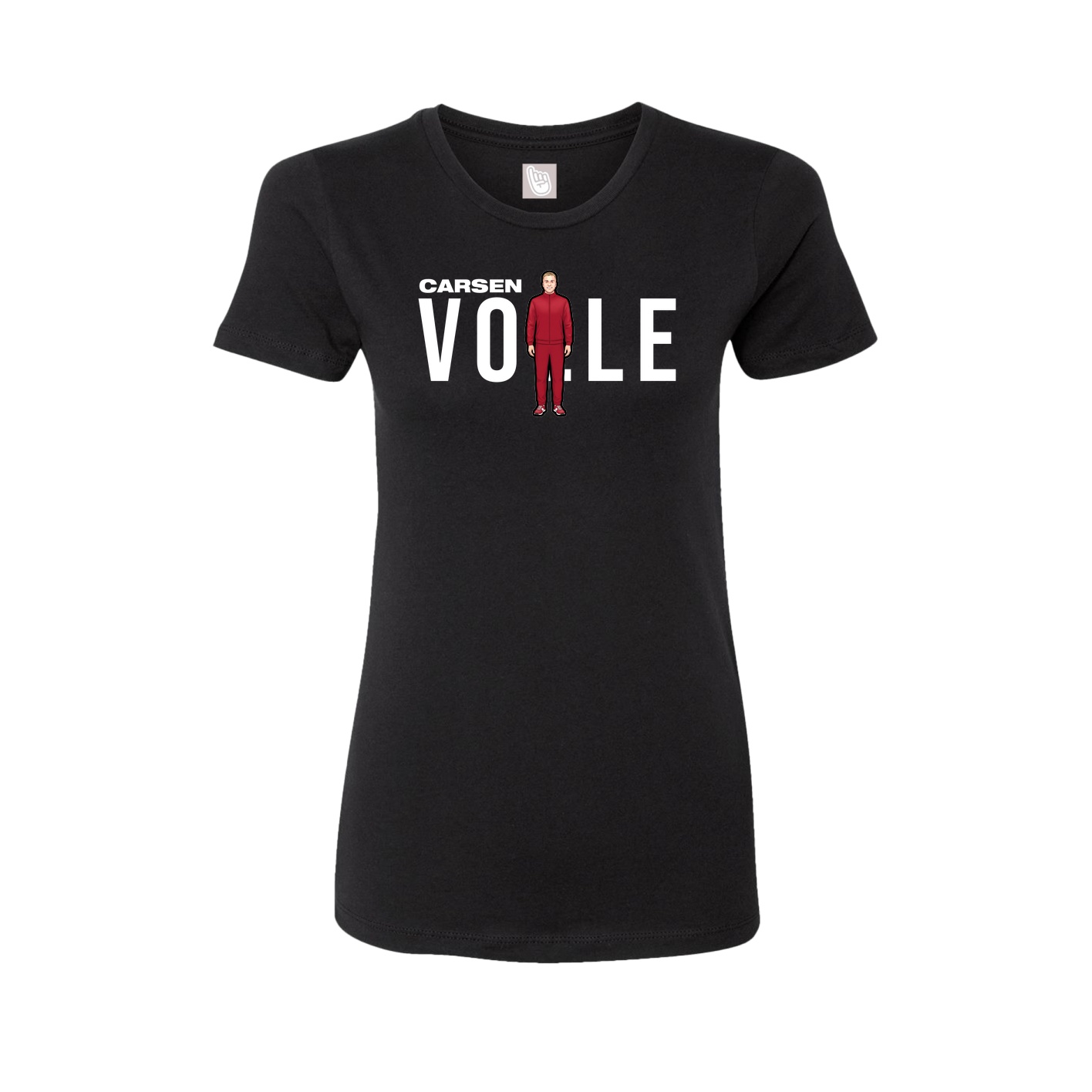 Fitted Women's Tee — Player Name in Black