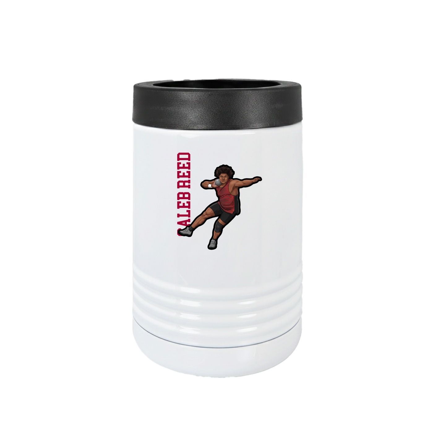 Beverage Holder — Name Vertical in White