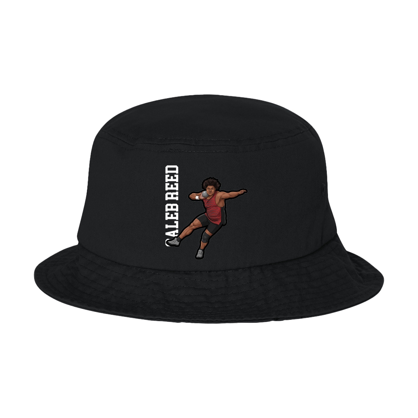 Bucket Cap — Name Vertical in Black