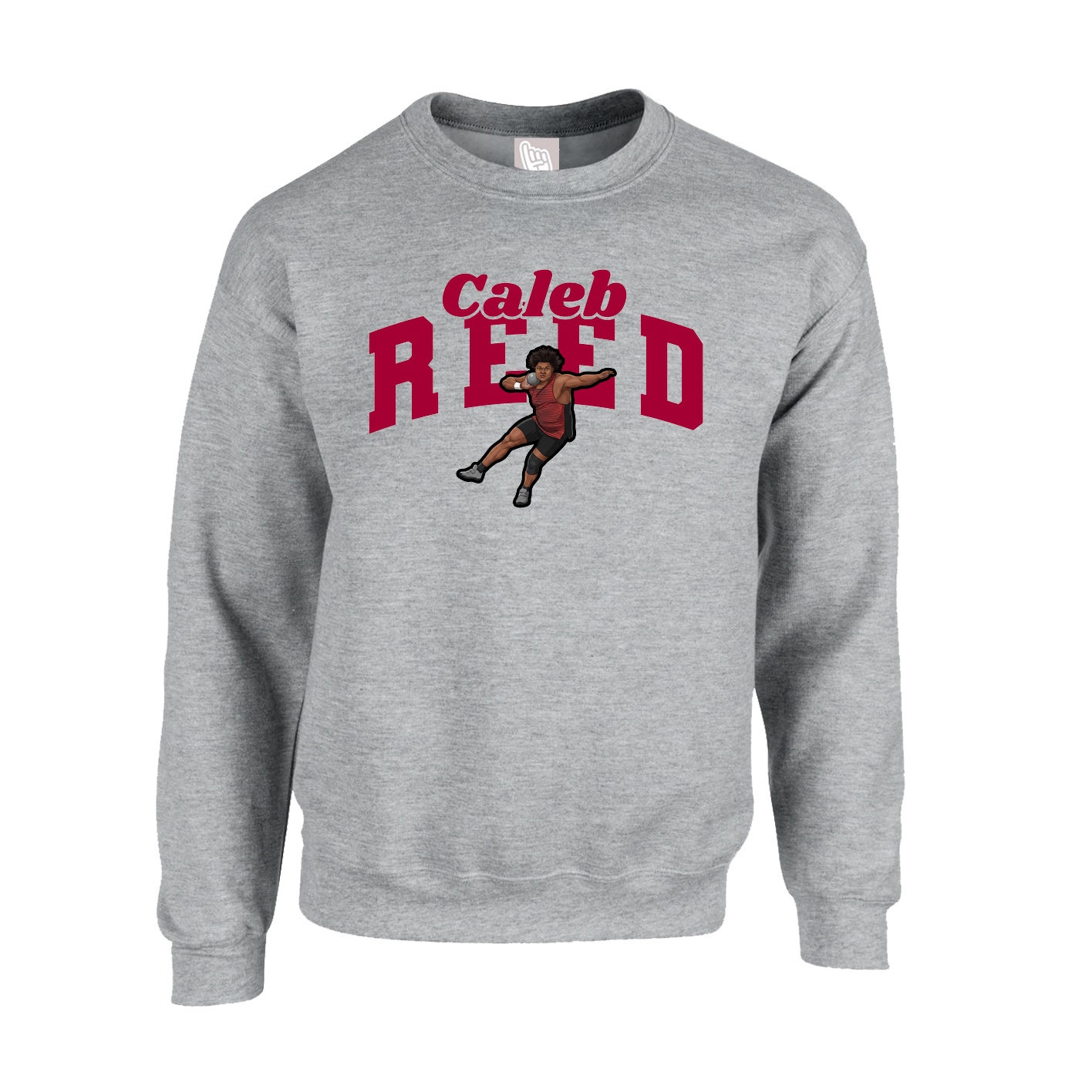 Fleece Crew — Signature Arch in Grey