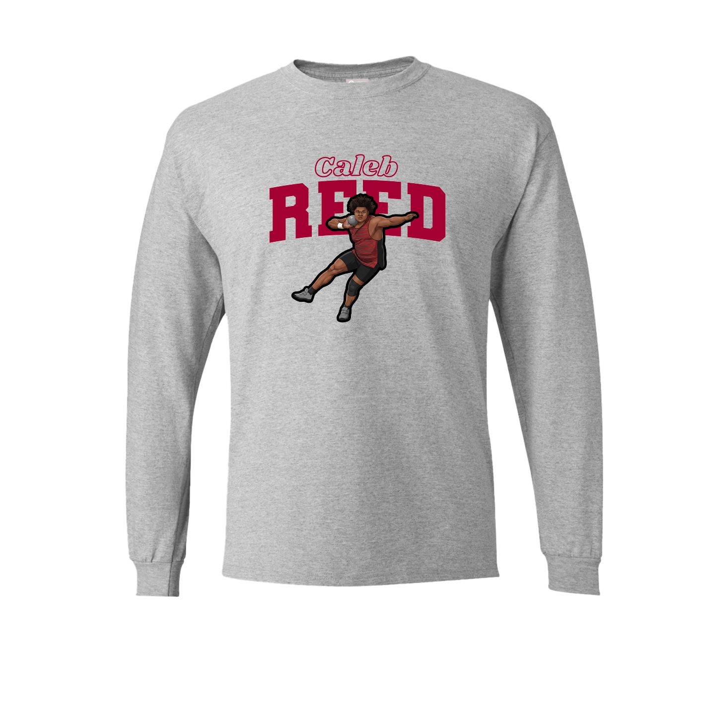 Long Sleeve Tee — Name Arch in Grey