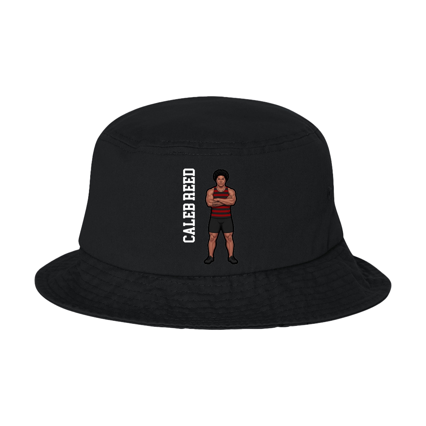 Bucket Cap — Name Vertical in Black