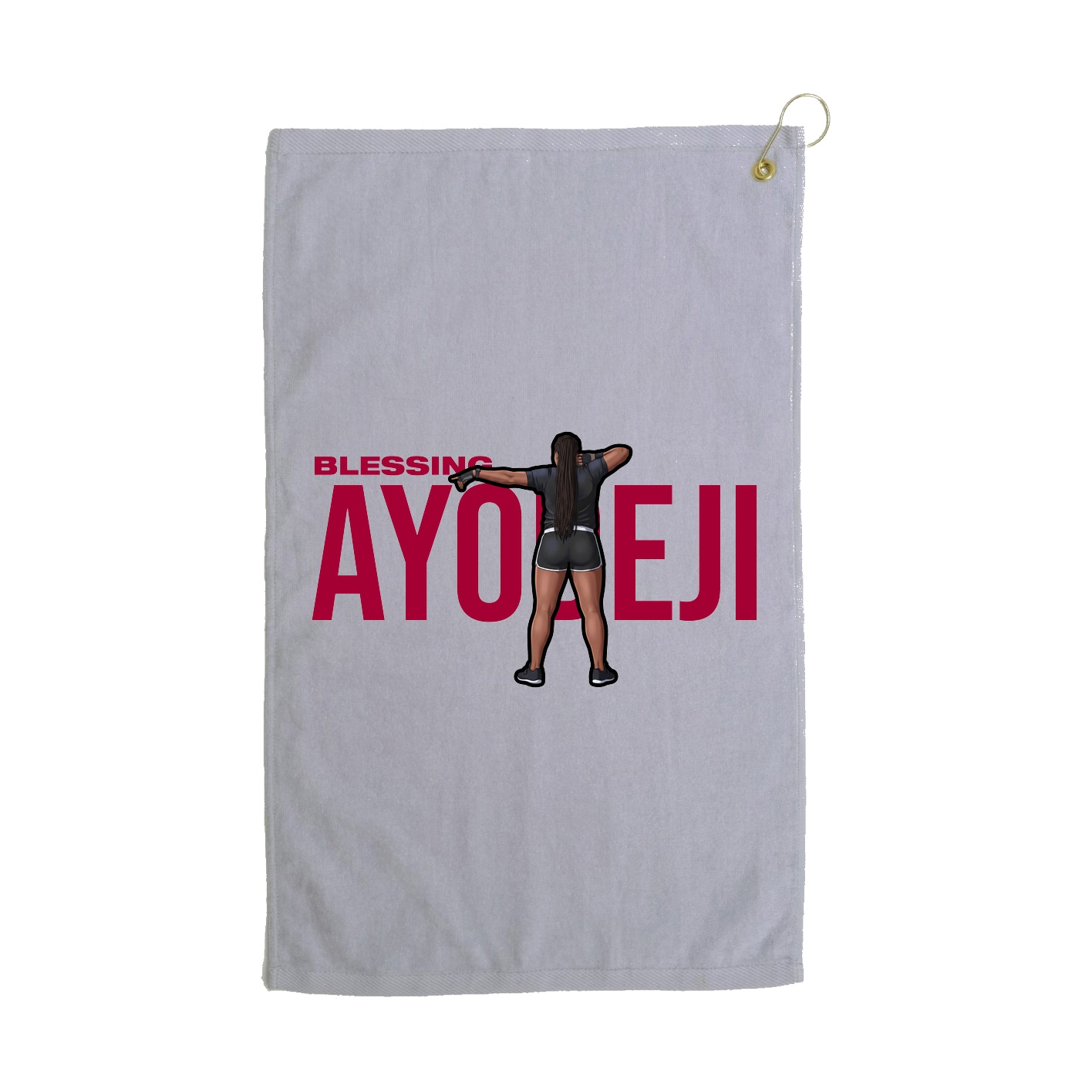Golf Towel — Player Name in Grey