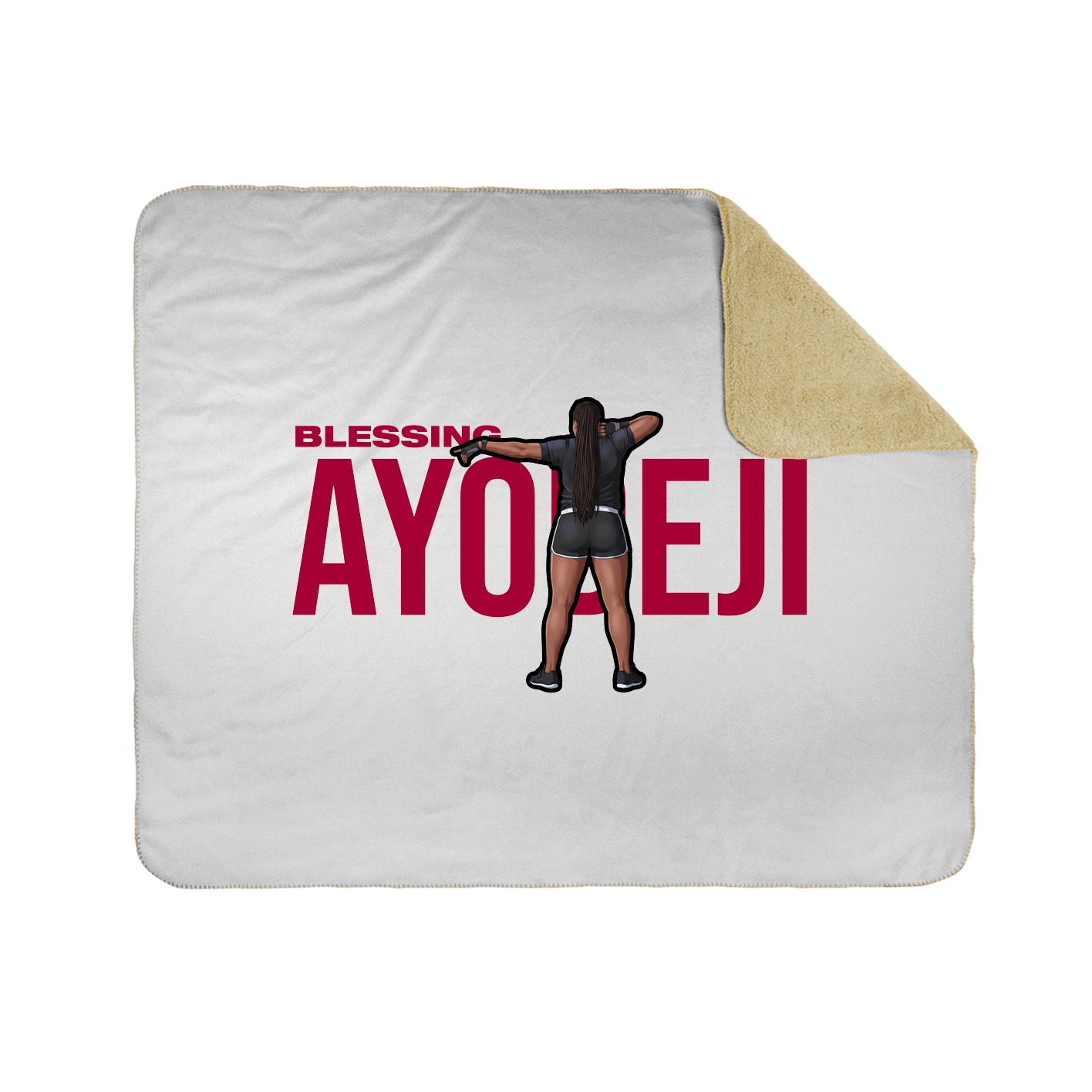 Throw Blanket — Player Name in White