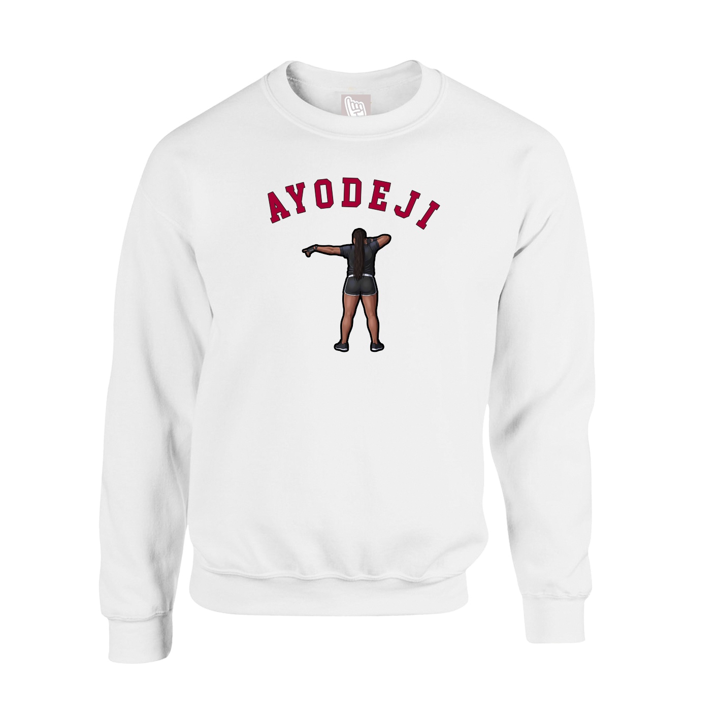 Fleece Crew — Shirsey Arch in White