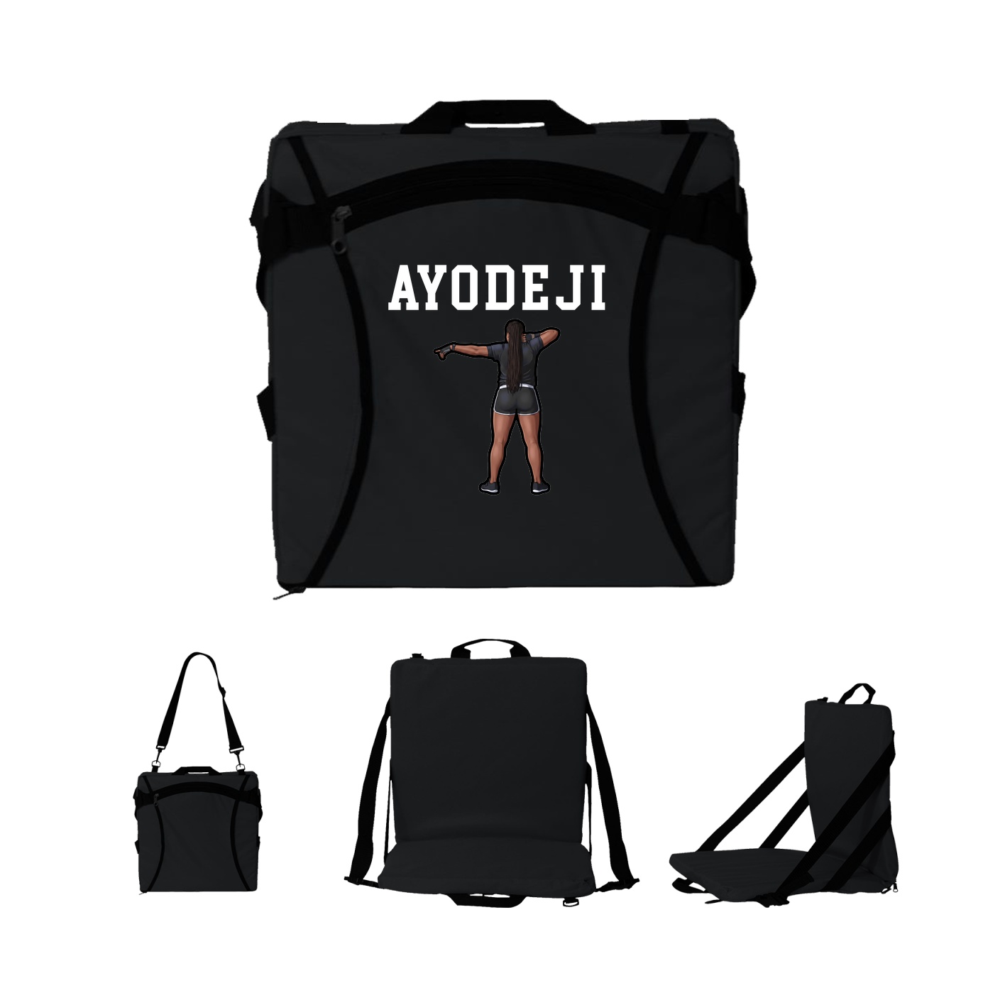 Folding Stadium Seat — Shirsey in Black