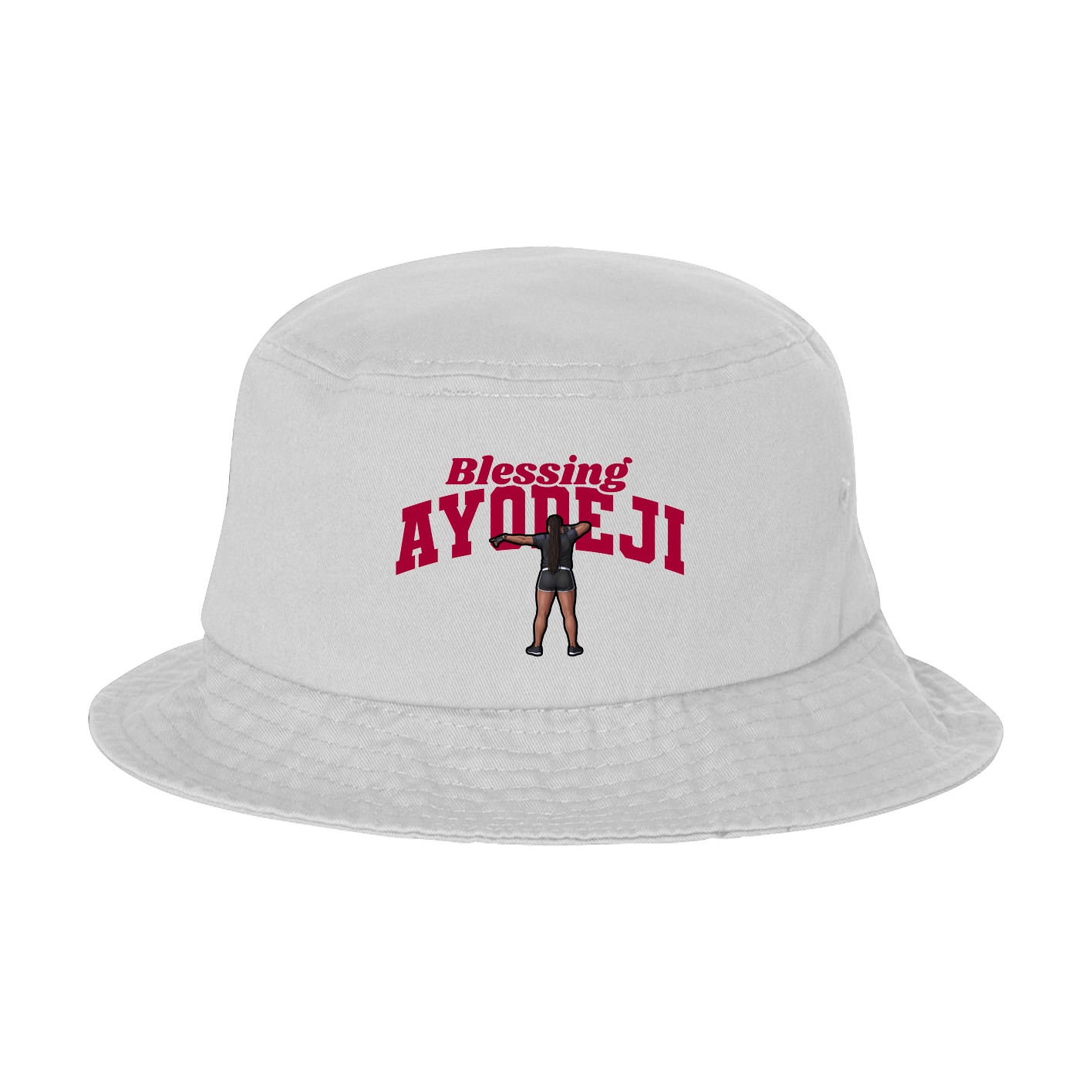 Bucket Cap — Signature Arch in White