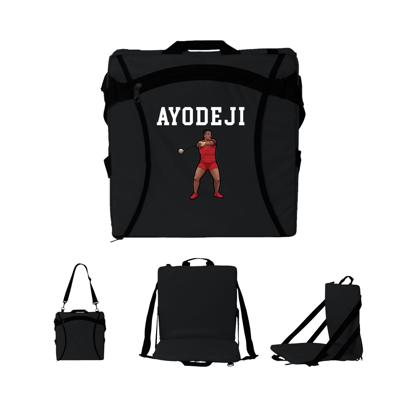 Folding Stadium Seat — Shirsey in Black