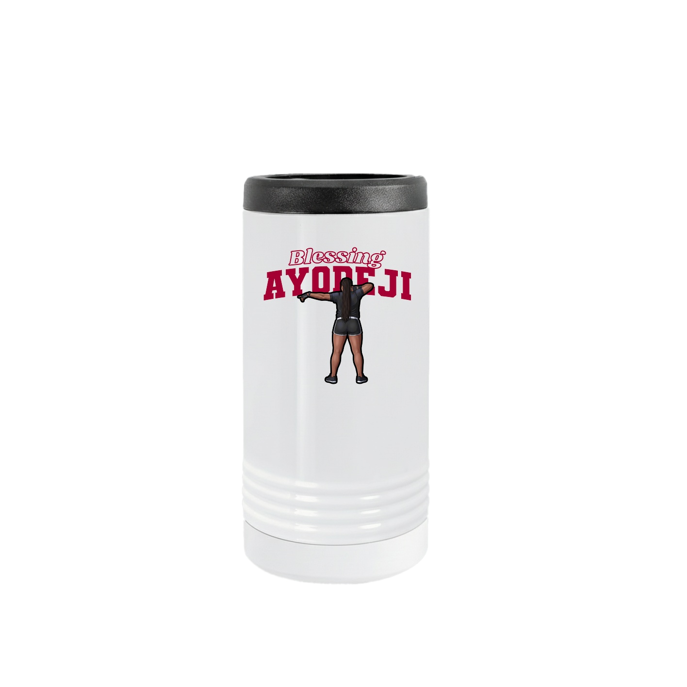 Slim Beverage Holder — Name Arch in White