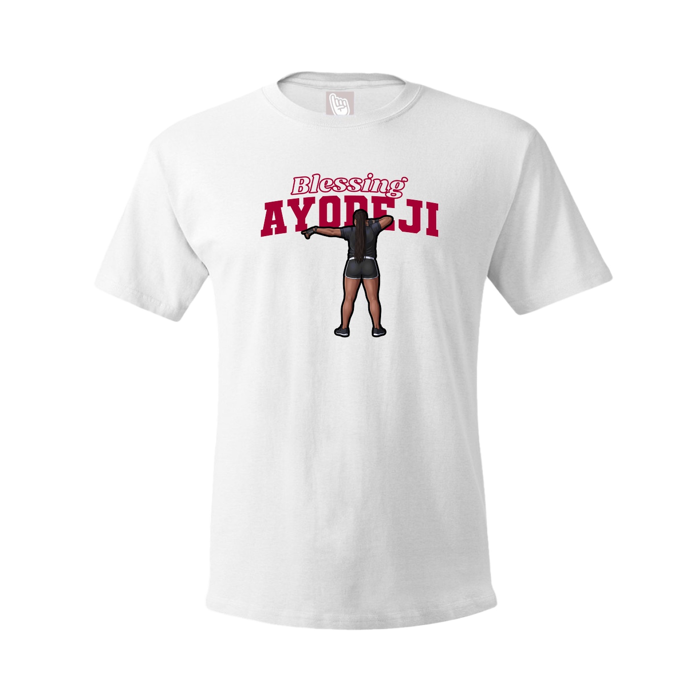 Youth Tee — Name Arch in White