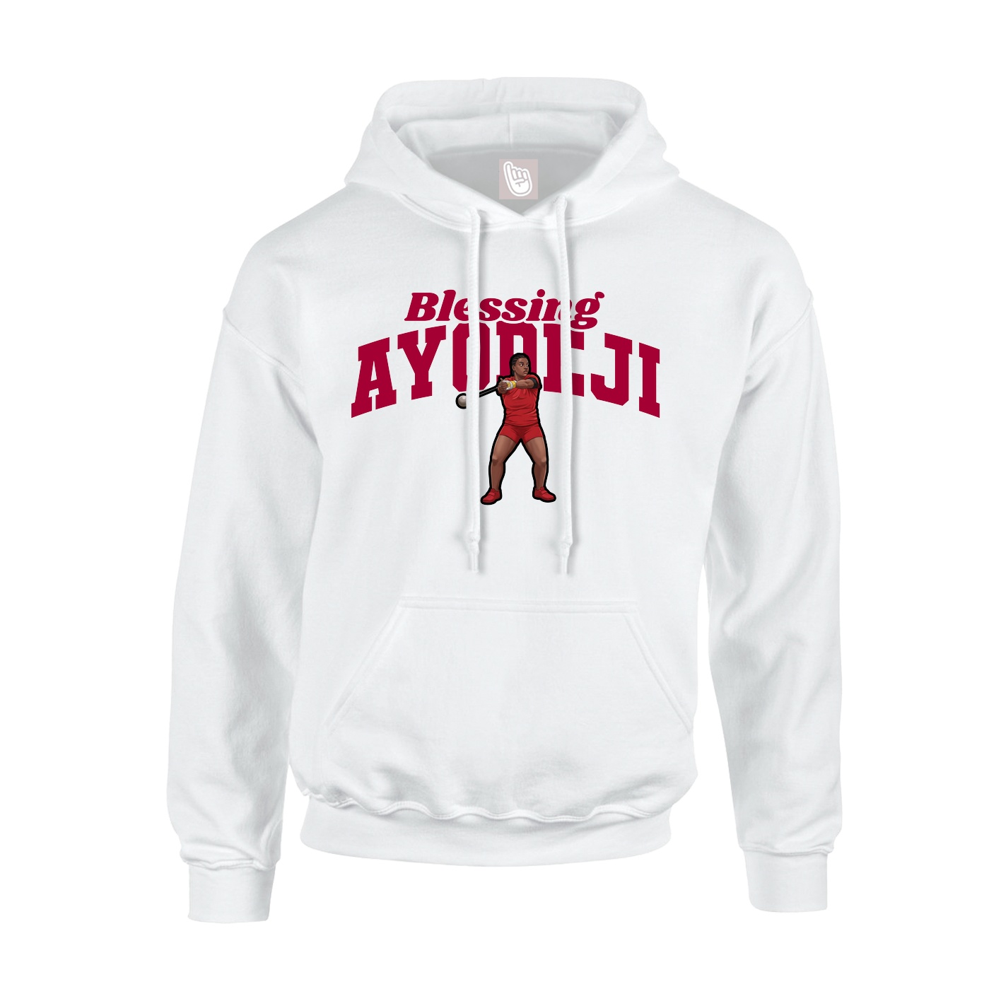 Youth Hoodie — Signature Arch in White