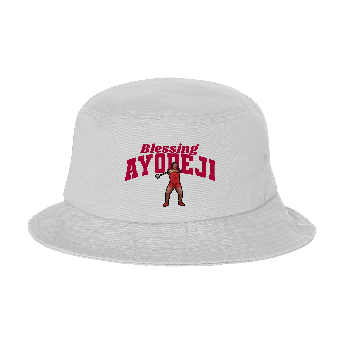 Bucket Cap — Signature Arch in White