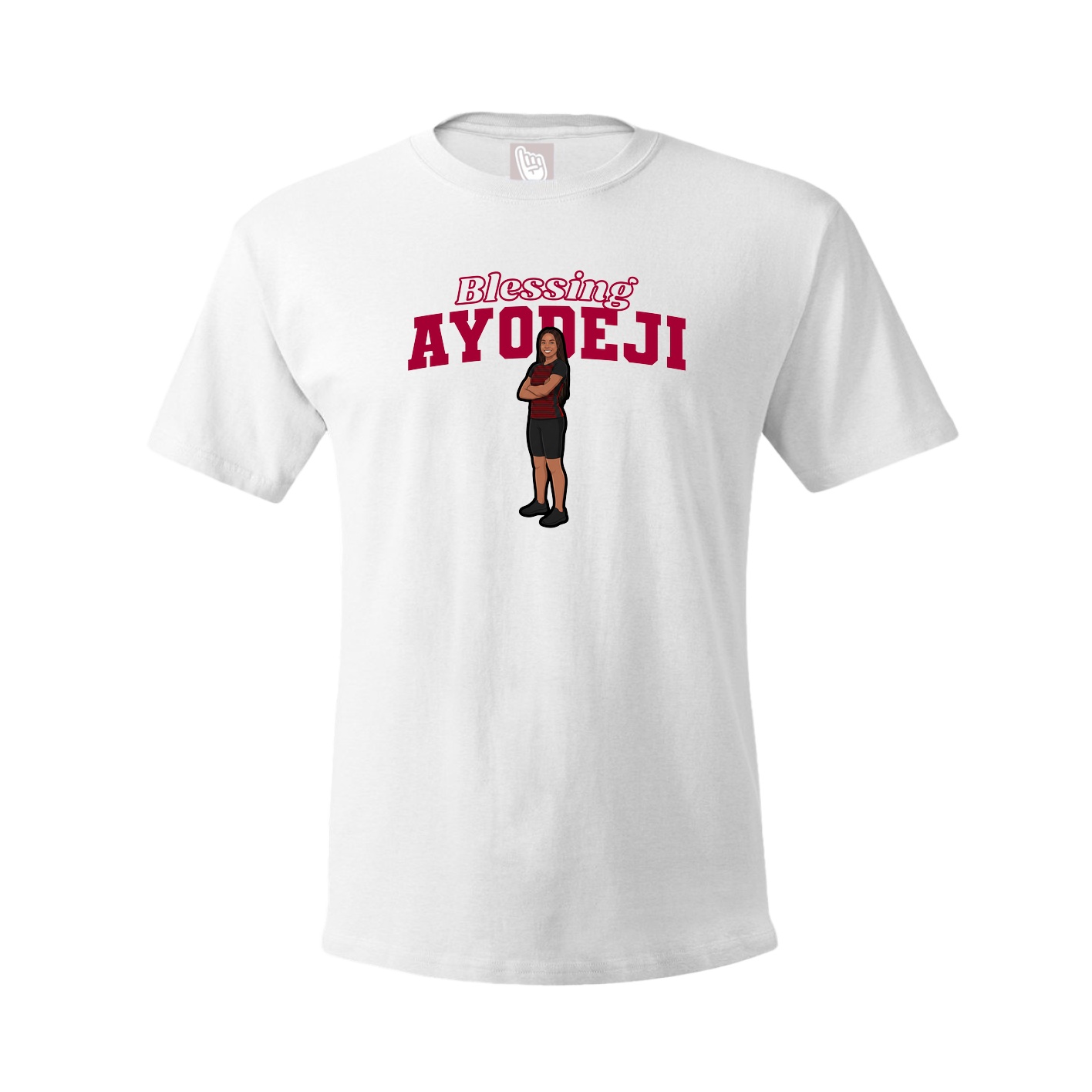 Youth Tee — Name Arch in White
